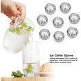 thumbnail image 2 of Reusable Stainless Steel Ice Spheres Chills Wine Whiskey Drink Chiller Stones Rocks with Tong(Diamond), 2 of 5