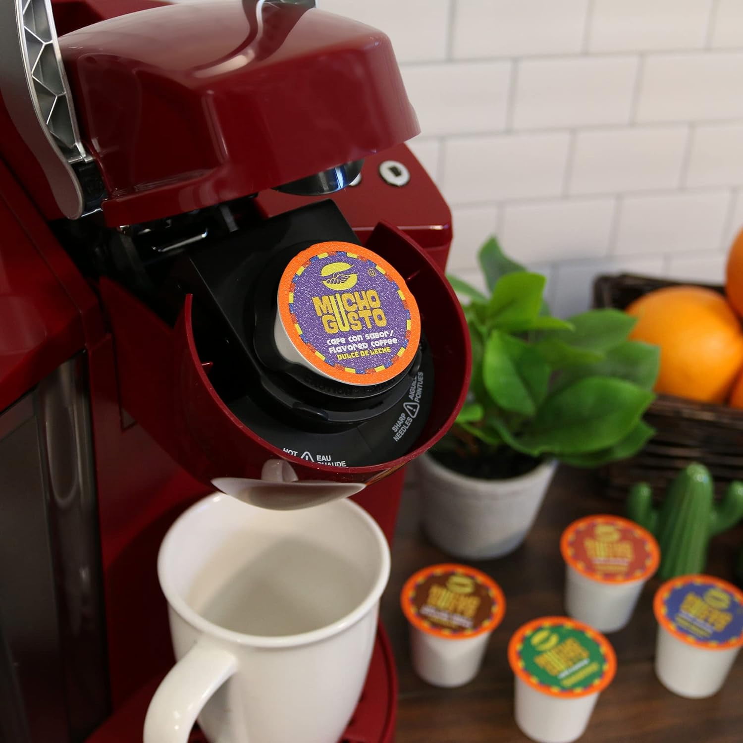 Mucho Gusto Dulce de Leche Coffee Pods, Made of 100% Ground Arabica Coffee Beans, 40-Pack