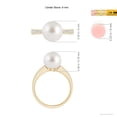 thumbnail image 5 of ANGARA South Sea Cultured Pearl Reverse Tapered Shank Ring in 14K Yellow Gold for Women | June Birthstone, Birthday, Anniversary, Jewelry Gift for Women | Pearl Ring, 5 of 8