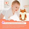 thumbnail image 3 of Happon - Paquete de 2 juguetes de hámster parlante, juguetes de animales parlantes que repiten lo que dices, juguetes de imitación para niños y niñas (marrón), 3 of 6