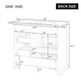 thumbnail image 6 of 36" Bathroom Vanity with Ceramic Sink, Modern Bathroom Storage Cabinet with 4 Drawers and 1 Soft Closing Door, Freestanding Bathroom Vanities, Solid Wood Frame, Blue Gray, 6 of 7