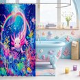 thumbnail image 3 of Manfei Amphibian Print Shower Curtain 72Wx78L,Magical Axolotl Bath Curtain, 3 of 5