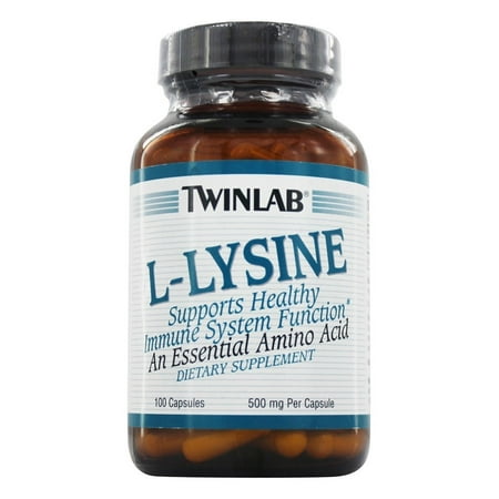 Twinlab L-Lysine Capsules, 100ct (Best L Lysine Brand)