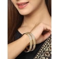 thumbnail image 4 of Pallavi Creation 2 Piece Kada Set Ad Cz Stones Gold Plated Daily Use Handmade Meena Work Fashion Jewelry indian bangles for Women & Girls, 4 of 5