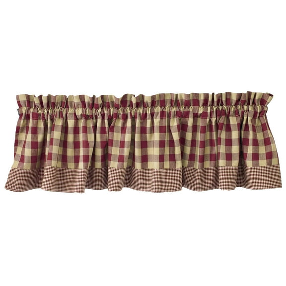 Park Designs Red York Valance 14"L