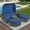 Blue, variant on BAYUELSWU Outdoor Daybed Patio Furniture Sunbed Set All-Weather Rattan Wicker Sectional 6-Piece Sofa Set with Retractable Canopy & Lift Top Coffee Table Patio Conversation Set for Garden Yard (Blue)