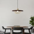 thumbnail image 4 of Wood Pattern Metal Cage Pendant Lighting for Kitchen Island, Nordic Style Farmhouse Pendant Light Fixture, Single Industrial Rustic Pendant Lamp, Simple Pendant Light for Dining Room, 4 of 7
