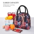 thumbnail image 5 of Rateoe Flower White Horse Pattern Lunch Bag Women, Lunch Box, Lunch Bag, Small Leakproof Lunch Tote Large Capacity Reusable Insulated Cooler Lunch Container, 5 of 6