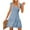 Blue, variant on Women's Cute Ruffle Smocked High Waist Valance Dress