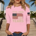 thumbnail image 2 of DHFJKG 3/4 Sleeve Shirts For Women Independence Day 1776-2026 250 Years Anniversary USA T Shirt National Flag Top, 2 of 4