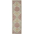 thumbnail image 1 of homeroots home decor 385587 2’ x 6’ Ivory and Pink Medallion Runner Rug, 1 of 1