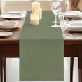 thumbnail image 3 of Table Runners 70 Inches Long Dress Scarves, Green Solid Color Farmhouse Coffee/Dining/Kitchen Table Decor, Holiday Table Runner, Aesthetics Contemporary Luxury 13x70 Inch, 3 of 9