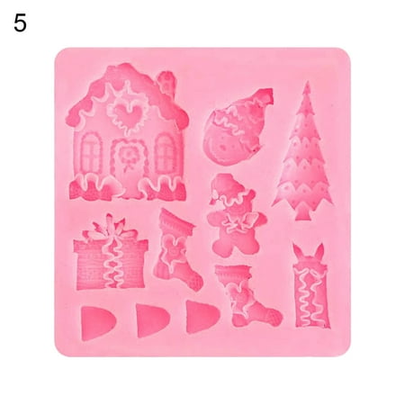 

Cake Mold Eco-friendly Heat Resistant Silicone Christmas Trees Shaped Dessert Mould for Household Beige Silicone