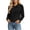 #Black 1, variant on Women Sweater Solid Asymmetric Lapel Long Sleeve Casual Loose Knit Pullover Top