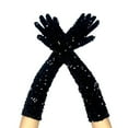 thumbnail image 2 of Gloves, Sparkly Sequin Long Gloves, Velvet Arm Sleeves Evening Gloves, Wedding Prom Gloves for Women, Formal Events, Party, Elegant & Glamorous Baberdicy, Ideal for Women, 2 of 4