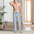 thumbnail image 5 of Uemuo Funny Chicken Pattern Men's Wide Leg Palazzo Lounge Pants with Pockets Light Weight Loose Comfy Casual Pajama Pants-Medium, 5 of 9