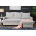 thumbnail image 5 of 77.7" Polyester Fabric Reversible Modern Sleeper Sectional Sofa Bed-Light Gray, 5 of 14