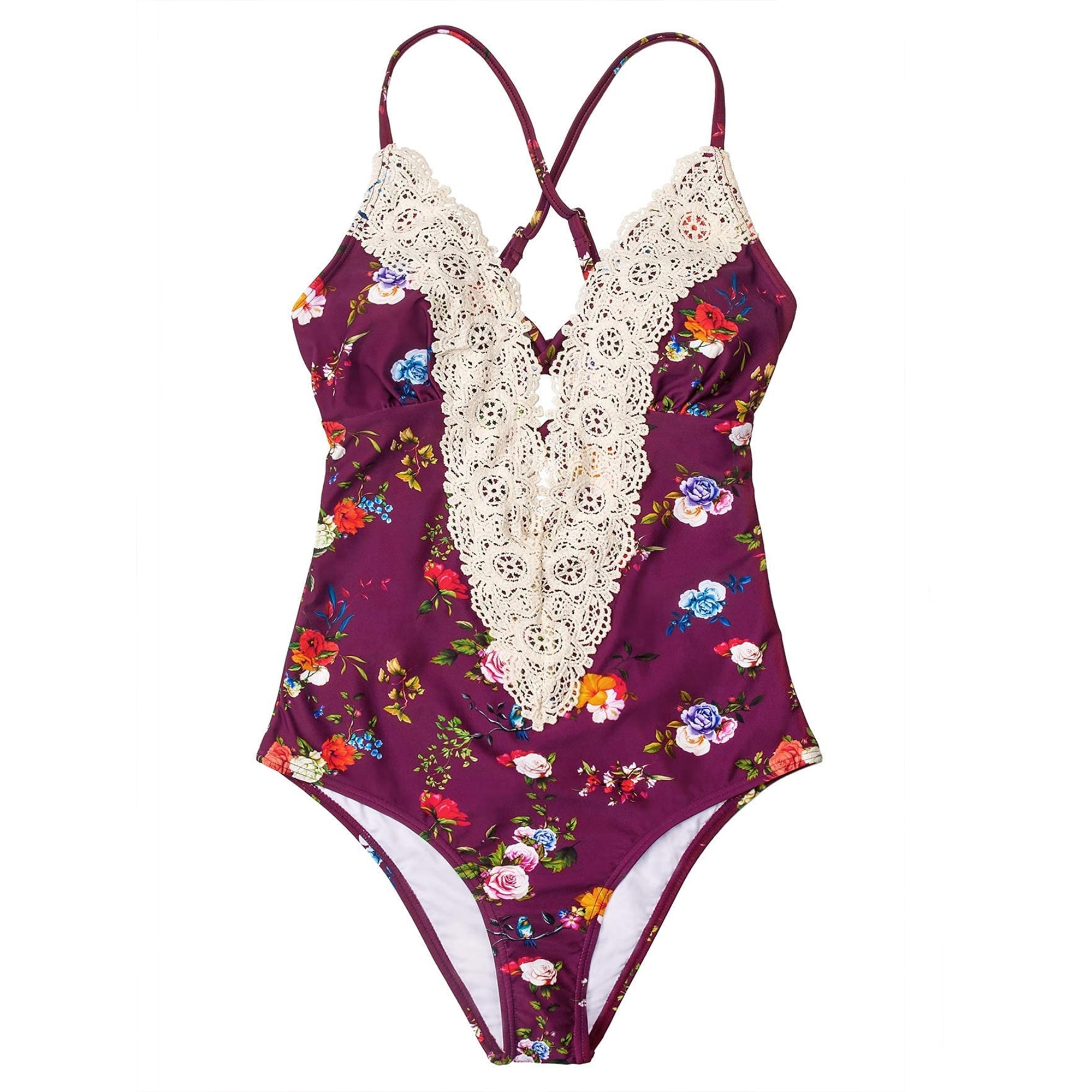 Beautyin Maillot De Bain De Maternité Une Pièce à Bord Festonné