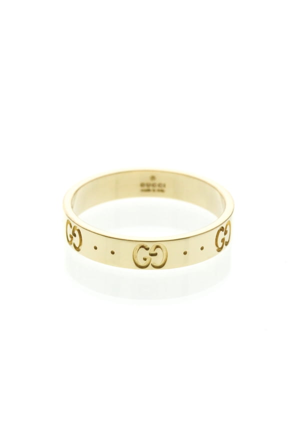 Pre-Owned Gucci Icon Yellow Gold (18K) Fashion No Stone Band Ring Gold
