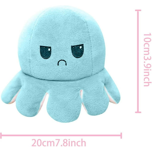 Juguete Pulpo Pulpito Reversible Azul Y Amarillo Peluche Pulpito