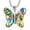Multicolor, variant on Green Dainty Butterfly Necklace for Women Murano Style Millefiori Glass Cute Aesthetic Beach Jewelry Friendship Women for Friend Mom 24" Birthday Christmas Gifts