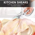 thumbnail image 4 of Wellbom Kitchen Scissors Stainless Steel Kitchen & Herb Scissors Set Heavy Duty Meat Poultry Shears- 2-Piece Multi-Purpose Shears for Precise Cutting and Herb Snipping, 4 of 7