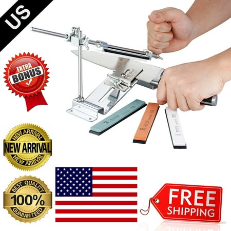 Home Professional Knife Sharpener, Fix-Angle Kitchen Sharpening System with 4