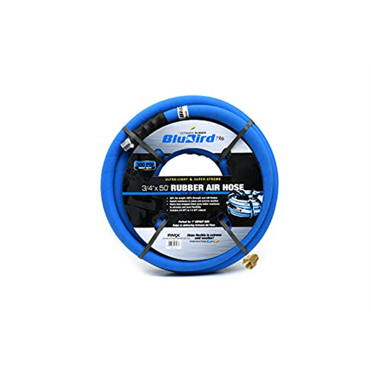 BluBird BB38100 3/8" x 100' Lightweight Polyester Braided Rubber Air Hose