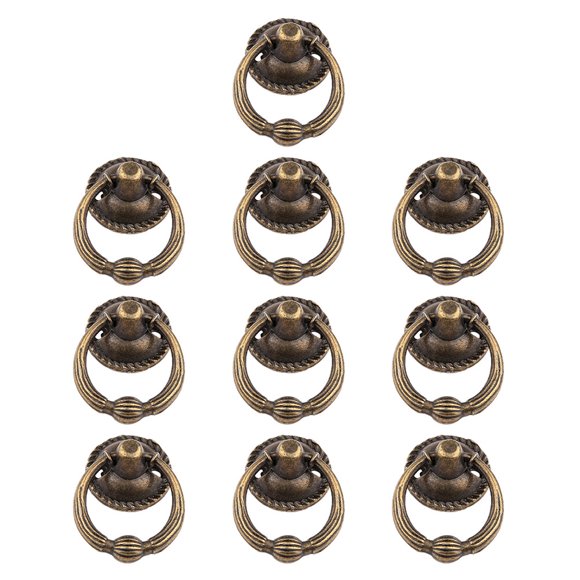 10 Sets Cabinet Handle Drawer Pulls Zinc Alloy Box Knob Classic Cupboard Knob