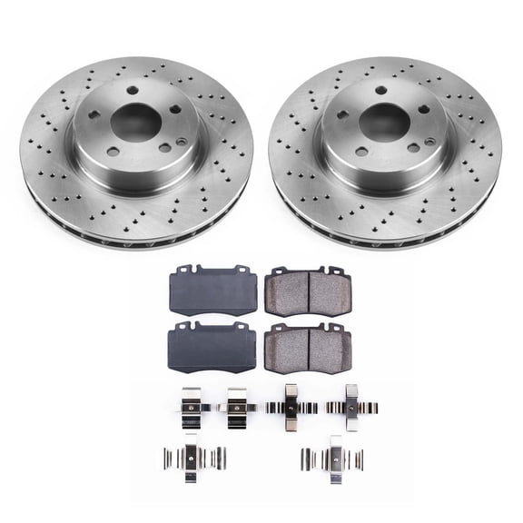 Ultimate Brakes Front Ceramic Brake Pad and Rotor Kit with Hardware WM80779