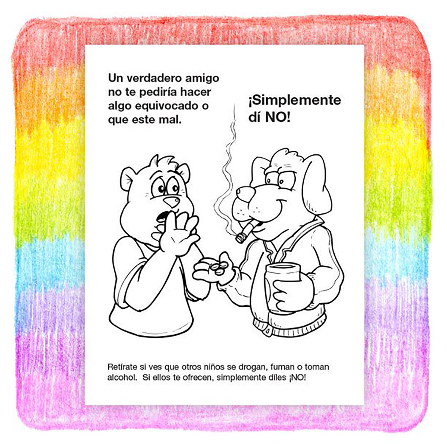 25 Pack - Be Smart, Say NO to Drugs Kids Coloring & Activity Books - Spanish Version (en Español)