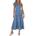 thumbnail image 1 of Vestido midi PRETTYGARDEN con estampado floral para verano 2025 para mujer, 1 of 9