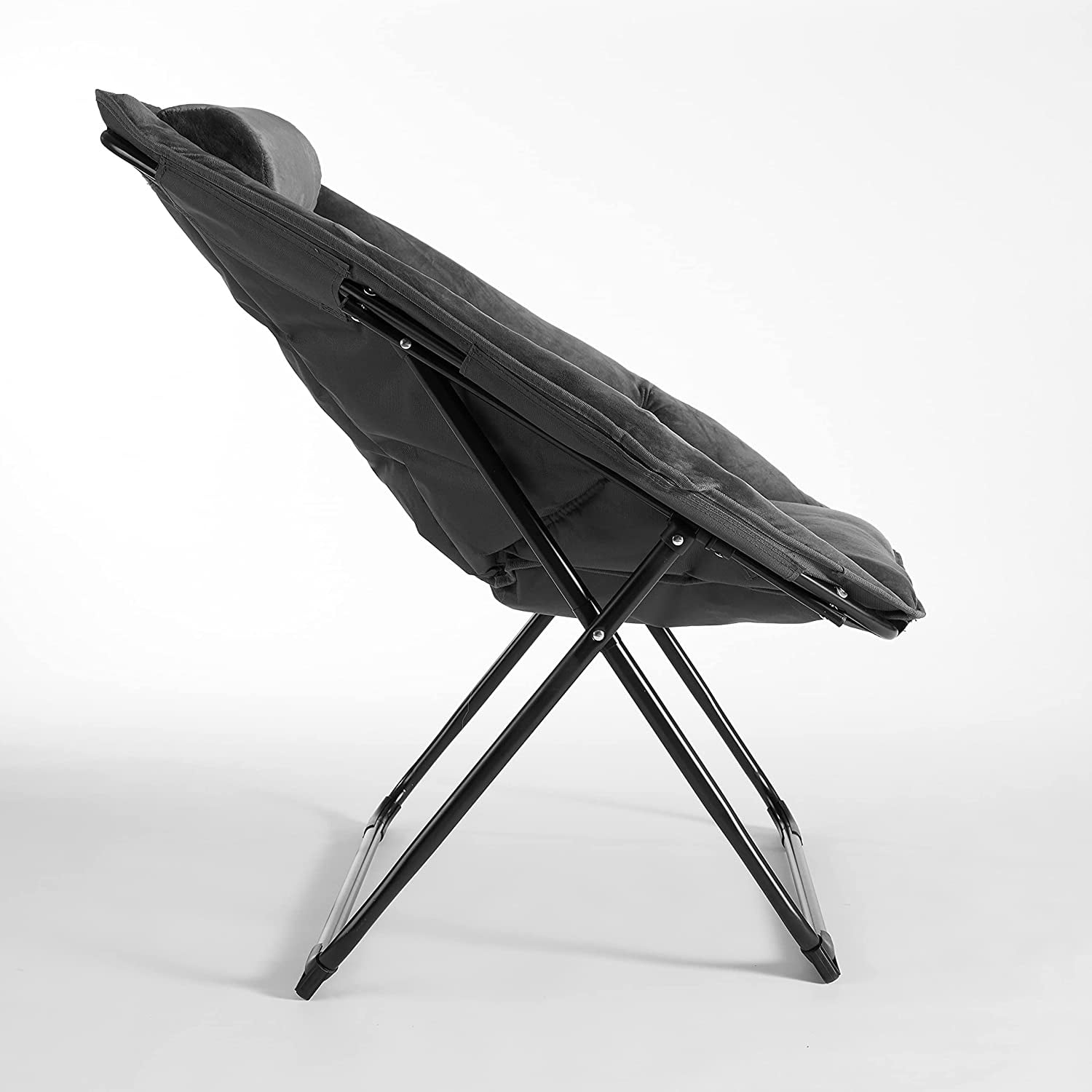Urban Shop Micromink Hex Folding Chair, Grey