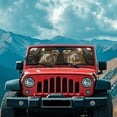 thumbnail image 3 of Uorisanigo Windshield Sun Shade for 2007-2023 Wrangler Rubicon Sahara TJ JK JKU 2 & 4 Door, Funny Guinea Pig Print Foldable Windshield Sunshade Sun Visor Blocks UV Rays, Front Window Shield, 3 of 7