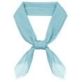 thumbnail image 1 of INSPIRAR CHIC Mujeres Bufandas de Chifón Plisadas, Bufanda de Cuello Semi Transparente con Ribete de Color Contrastante, 43.3x19.7" Azul Claro, 1 of 5