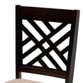 thumbnail image 4 of Baxton Studio Caron Fabric and Wood Dining Chairs in Sand and Brown Set of 4, 4 of 7