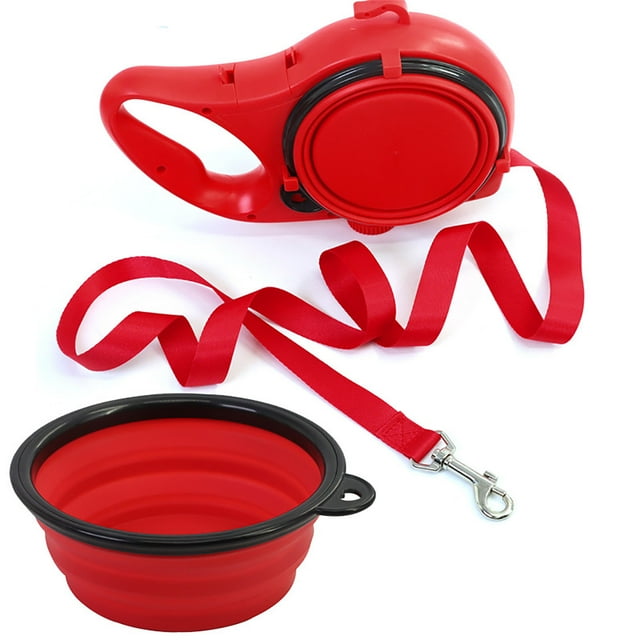 Dog Water Bottle,3-In-1 Kettle Leash with Water Bottle Pet Leash Outdoor Convenient Dog Leash,Rope Dog Leash,Water Bottle for Dogs,Water Bottle Storage
