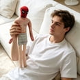 thumbnail image 4 of Poseable Superhero Plush Doll, Soft Stuffed Movie Hero Figure with Flexible Wire for Desk Decor, 11 Inch, 4 of 5