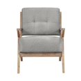 thumbnail image 3 of Pemberly Row Fauteuil d'Appoint Rembourré en Tissu, Gris Brunâtre, 3 of 8