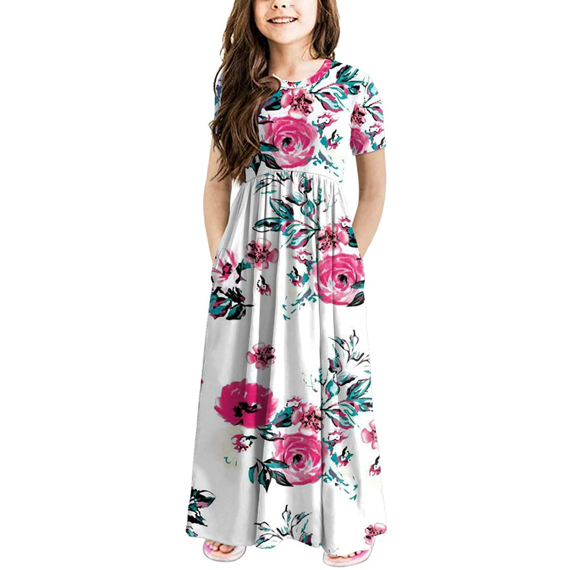 Girls long flowy dress online