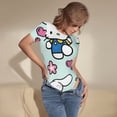 thumbnail image 4 of Lsque Sanrio Women's Crew Neck Short Sleeve Bodysuit Basic T Shirts Tops Onesie Adult Cute Pajama-X-Large, 4 of 8