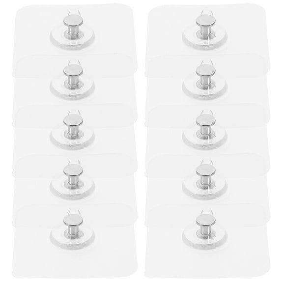 Soimiss Adhesive Picture Hanger Self Adhesive Screw Hooks Plastic 10pcs