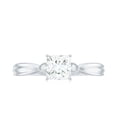 thumbnail image 5 of Rosec Jewels Certified Moissanite Promise Ring - 5 mm Princess Cut Moissanite Ring - D-VS1 Quality, 925 Sterling Silver, US 10.50, 5 of 9