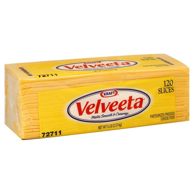 Kraft Velveeta Regular Sliced Cheese, 5 Pound -- 4 per case