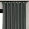 thumbnail image 5 of Dark Gravel Faux Linen Extra Wide Room Darkening Curtain (1 Panel), Dark Gravel, 100W X 96L, 5 of 12