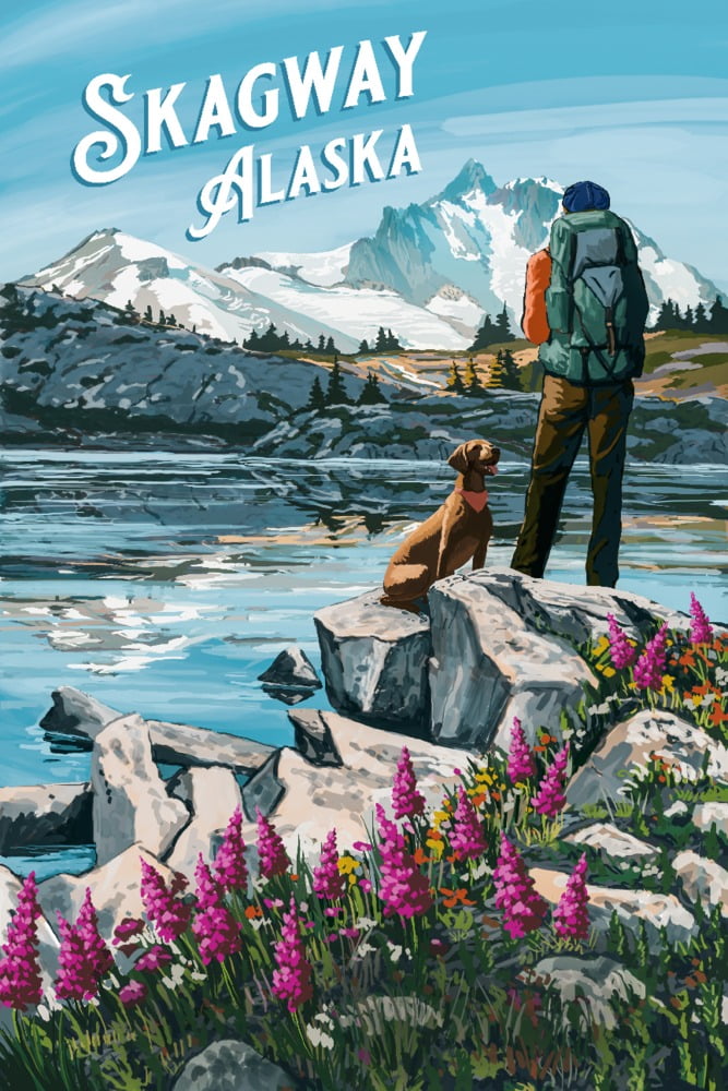 Skagway, Alaska, Get Out and Hike (9x12 Wall Art Print, Home Decor