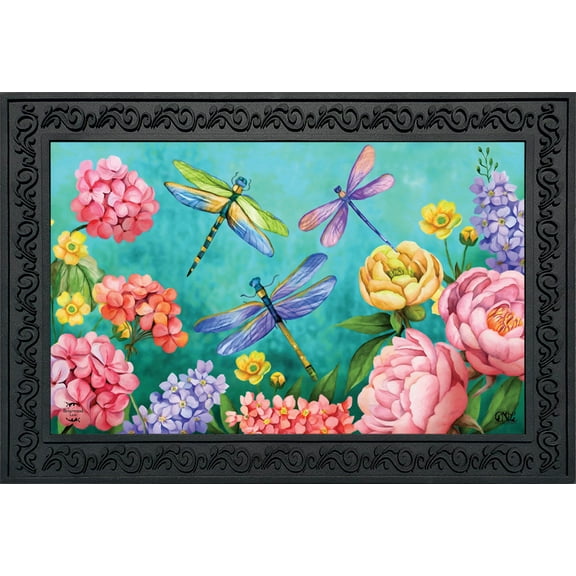 Briarwood Lane Dragonfly Garden Spring Doormat