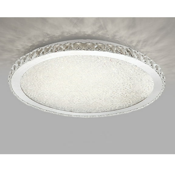 Crystal Round LED Ceiling Light Fixture Bedroom Modern Flush Mount Ceiling Lamp