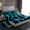 Black Light Blue, variant on jejeloiu Basketball Sport Bed Sheets,Boys Ball Game King Sheets For Teens 4 Pieces