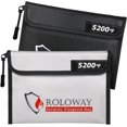 thumbnail image 1 of Small Fireproof Bag (5 x 8 inches), Non-itchy Fireproof Money Bag for Cash, Valuables, Passport, Currency & Keys (2-Pack), 1 of 5